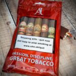 A. J. Fernandez Premium Robusto Cigar box and individual vitola.