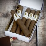 Davidoff Winston Churchill Petit Panatela Cigars box with premium cigars inside