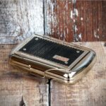 Tobacco tin with paper holder premium storage case