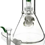 Vodka Glass Clam Digger Double Showerhead Percolator Ice Bong premium glass design